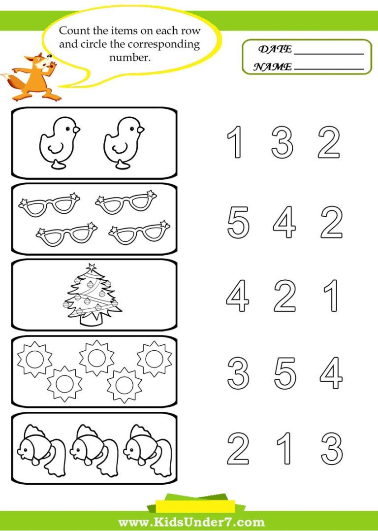 Worksheets For Kids Preschool