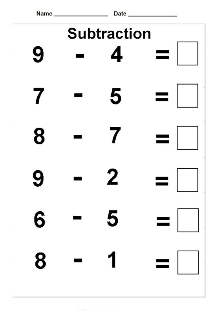 Math Worksheets