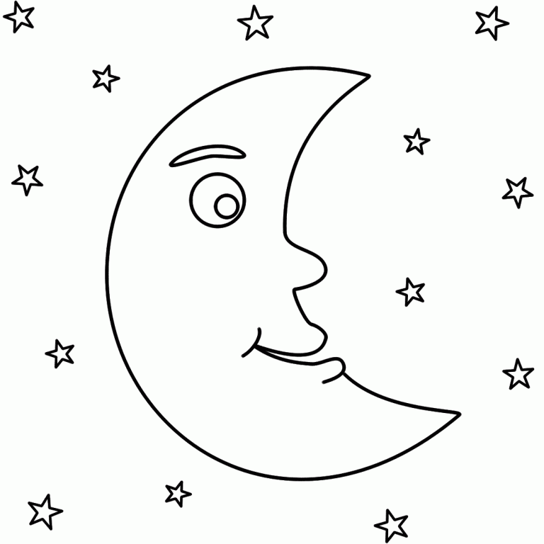 Moon Coloring Pages