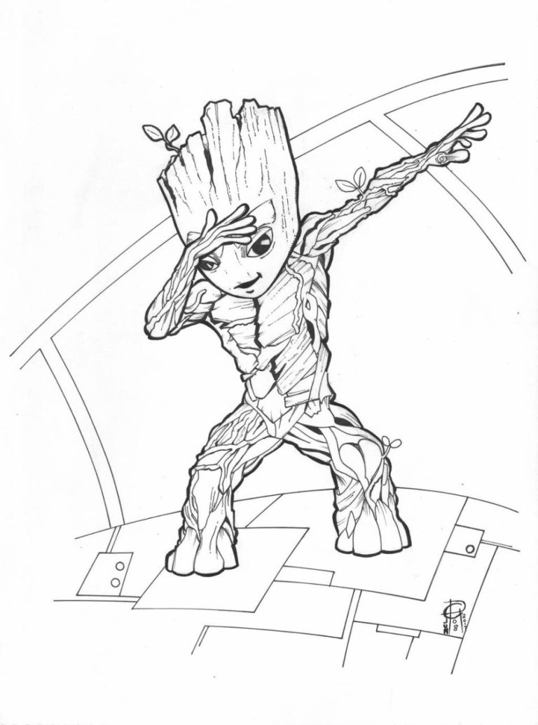 Groot Coloring Pages