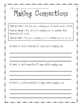 Free Printable Making Connections Worksheet Printable