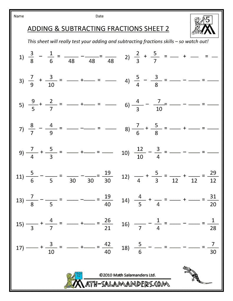 Comparing Numbers Worksheets