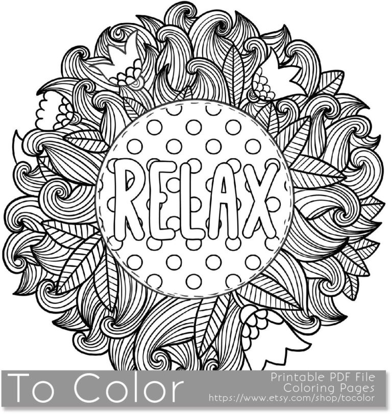 Free Online Coloring Pages For Adults Pdf