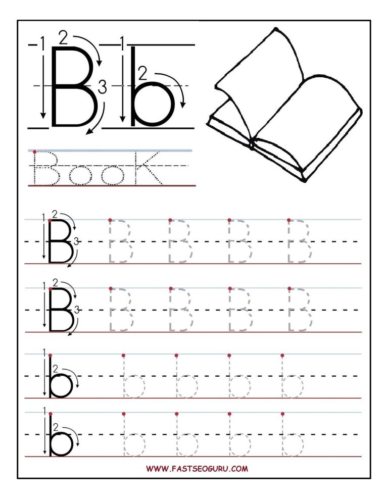 Pre K Worksheets Letter B