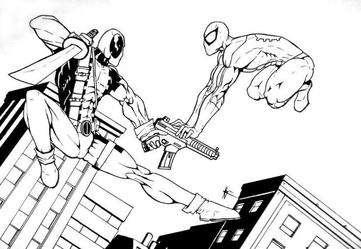 Deadpool Coloring Pages