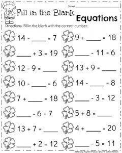 1st Grade Math Worksheets