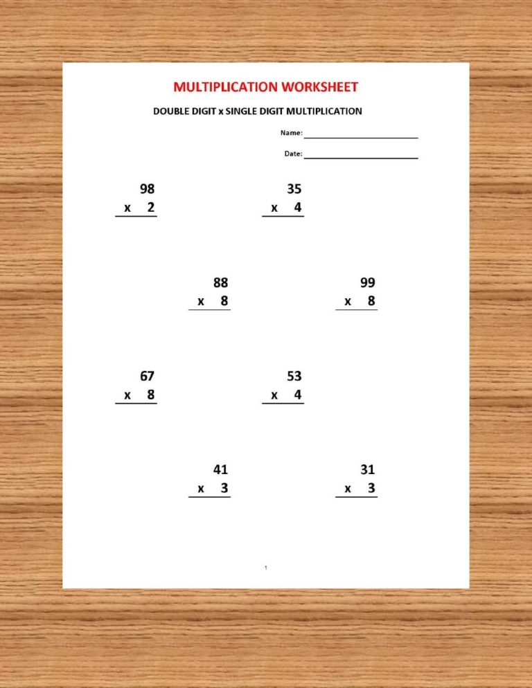 4th Grade Math Worksheets Pdf