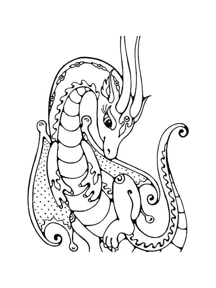 Printable Dragon Coloring Pages