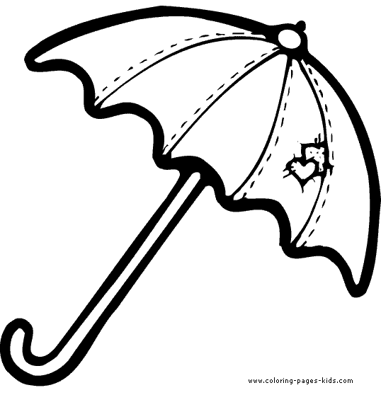 Umbrella Coloring Page