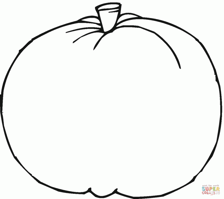 Pumpkin Coloring Sheet