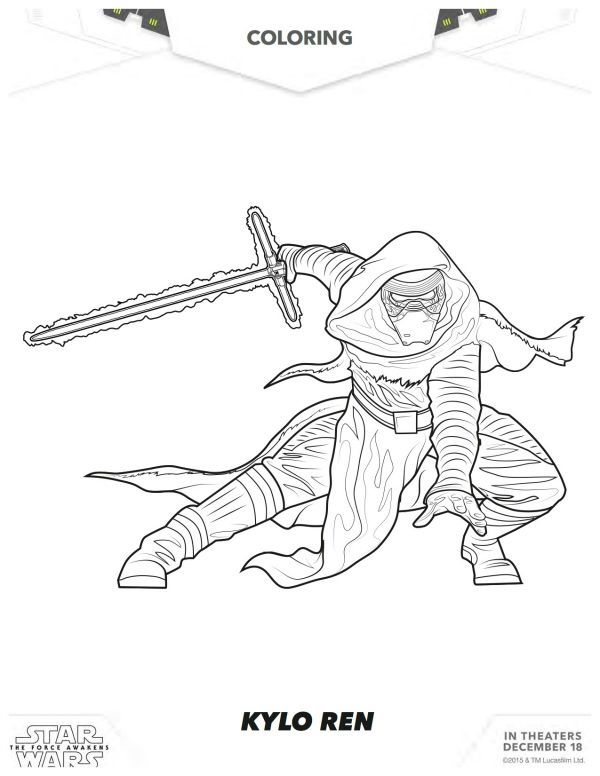 Kylo Ren Coloring Page