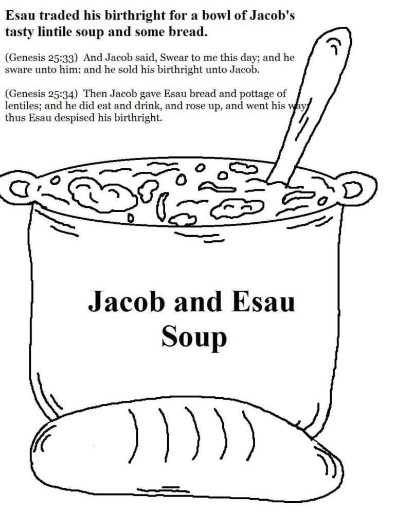 Jacob And Esau Coloring Page