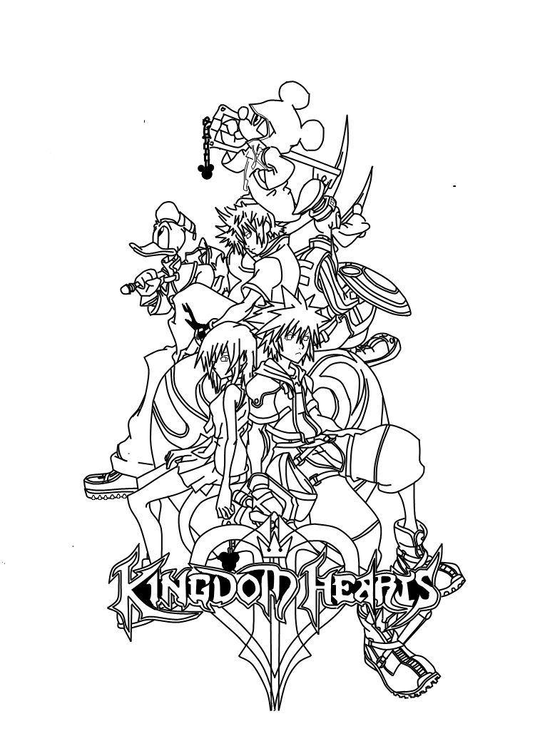 Kingdom Hearts Coloring Pages