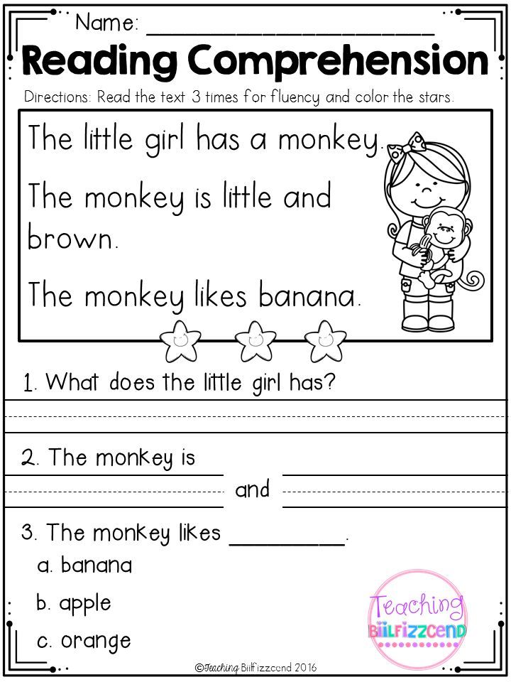 Kindergarten Reading Worksheets