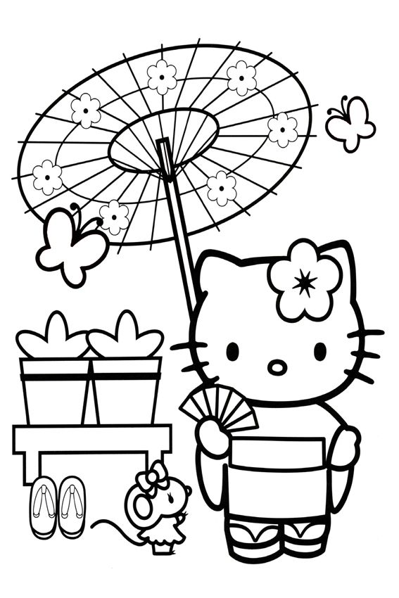 Hello Kitty Pictures To Color