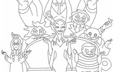 Printable Coloring Book Addams Family Coloring Pages