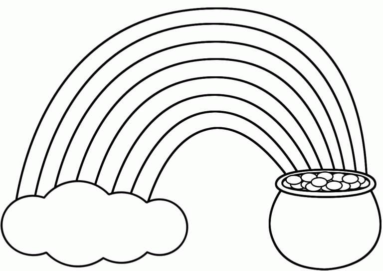 Pot Of Gold Coloring Page