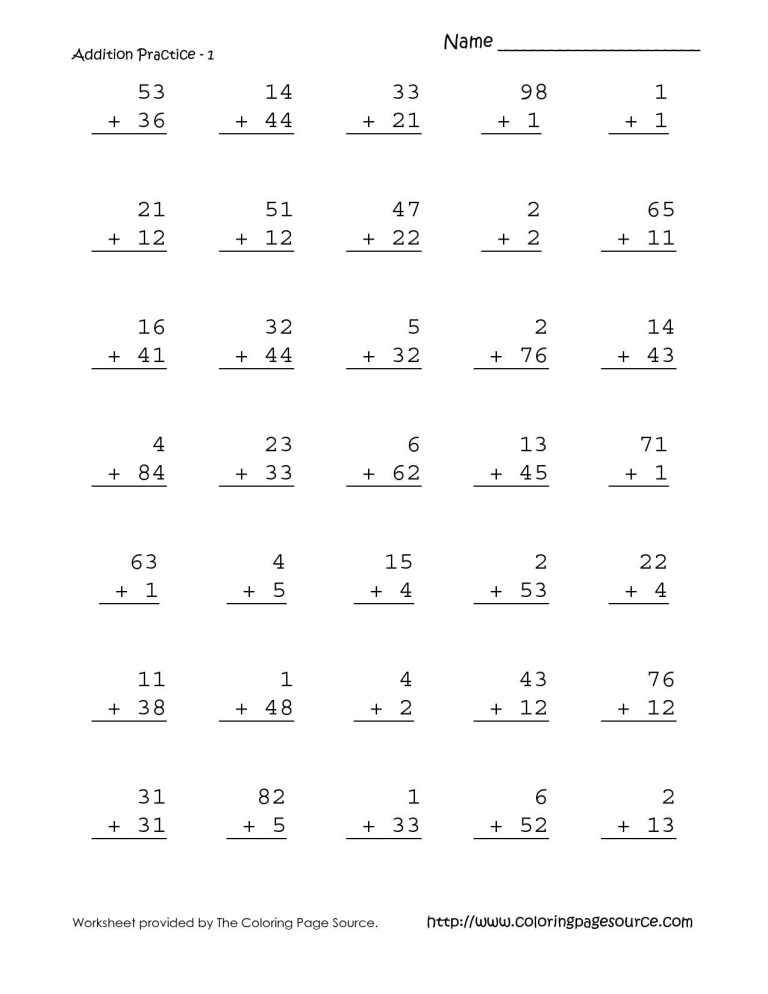 First Grade Math Worksheets Free