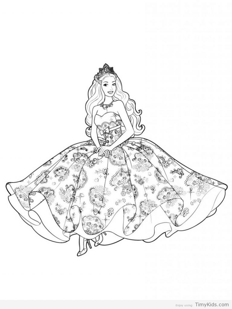 Barbie Princess Coloring Pages