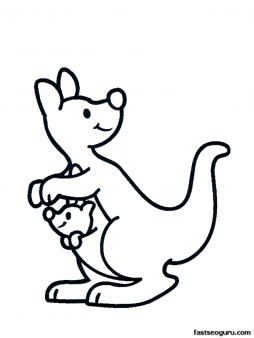 Kangaroo Coloring Page