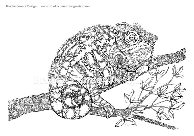 Chameleon Coloring Page