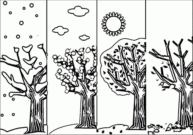 Seasons Coloring Pages