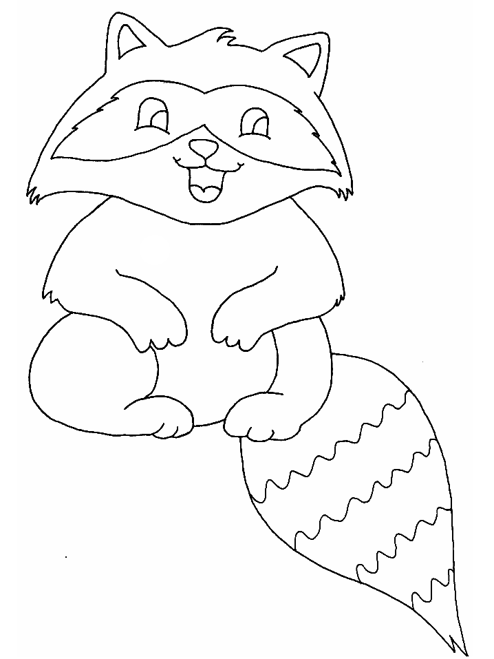 Raccoon Coloring Page