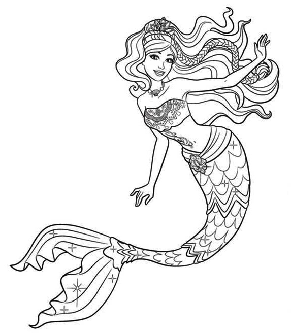 Unicorn Mermaid Coloring Pages