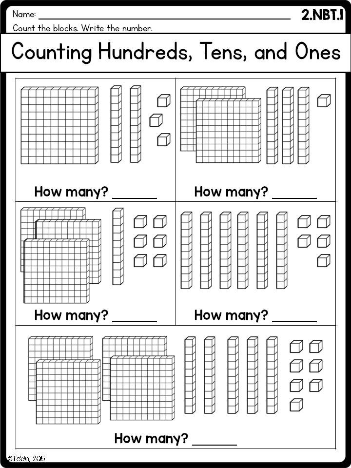 Hundreds Tens And Ones Worksheets