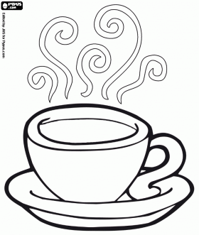 Coffee Coloring Pages