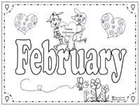 February Coloring Pages