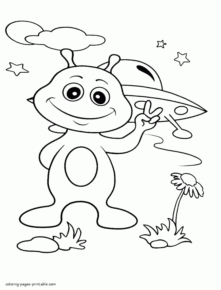 Alien Coloring Pages