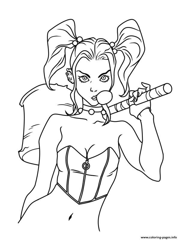 Harley Quinn Coloring Pages