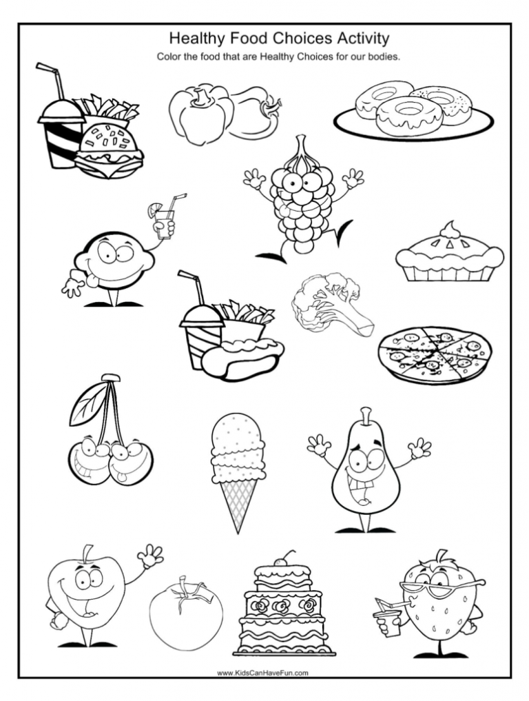 Healthy Food Coloring Pages