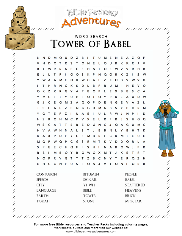 Bible Story Printables Tower Of Babel