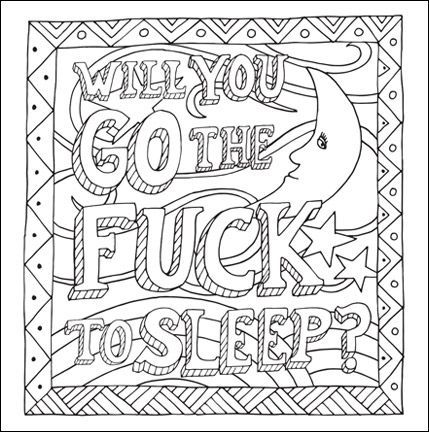 Free Printable Coloring Book Pages For Adults Swear Words