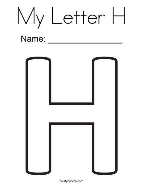 Letter H Coloring Pages