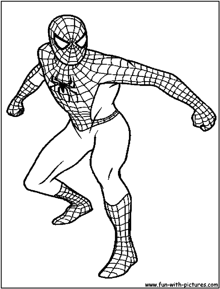 Spiderman Colouring In