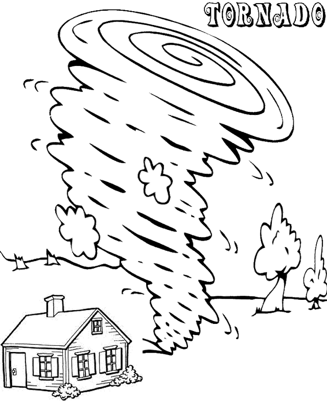 Tornado Coloring Pages