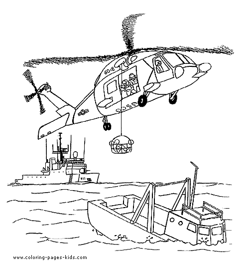 Helicopter Coloring Pages