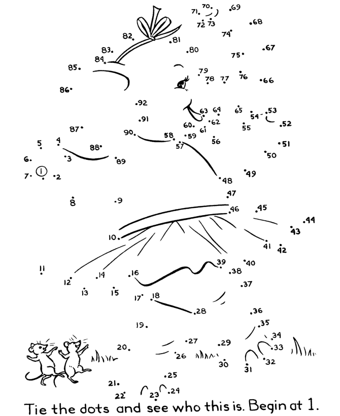 Dot To Dot Coloring Pages