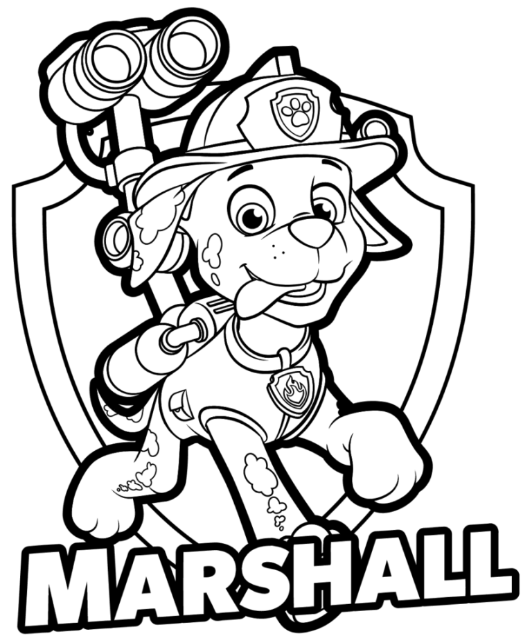 Marshall Paw Patrol Coloring Page