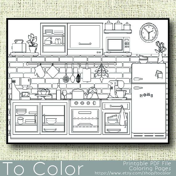 Kitchen Coloring Pages