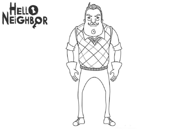 Hello Neighbor Coloring Pages