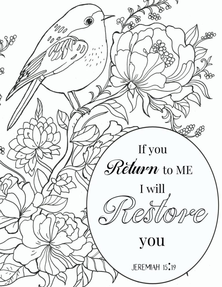 Free Printable Bible Coloring Pages With Scriptures