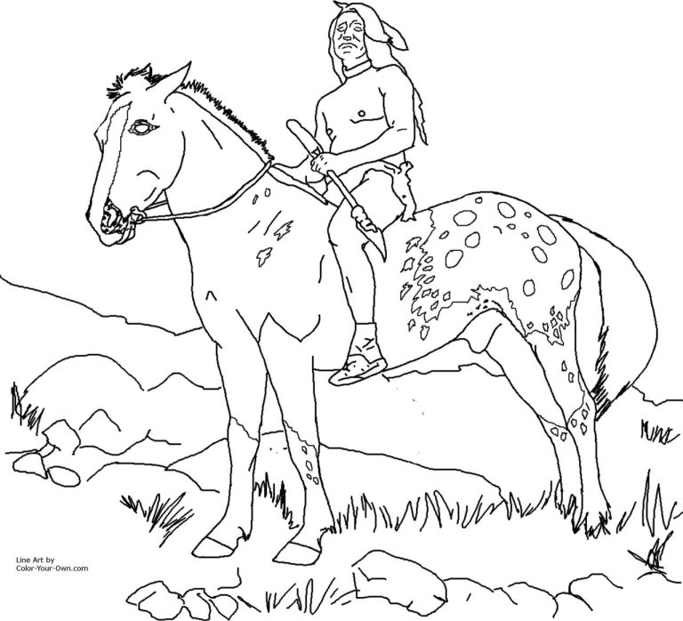 Indian Coloring Pages