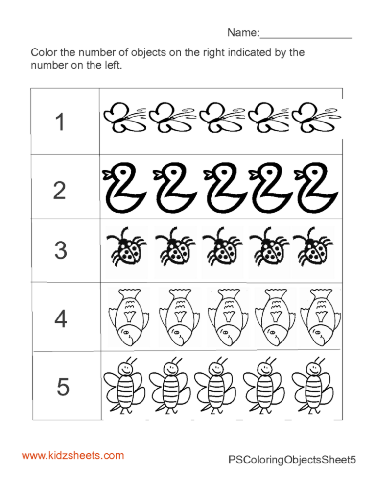 Pre K Worksheets Printable