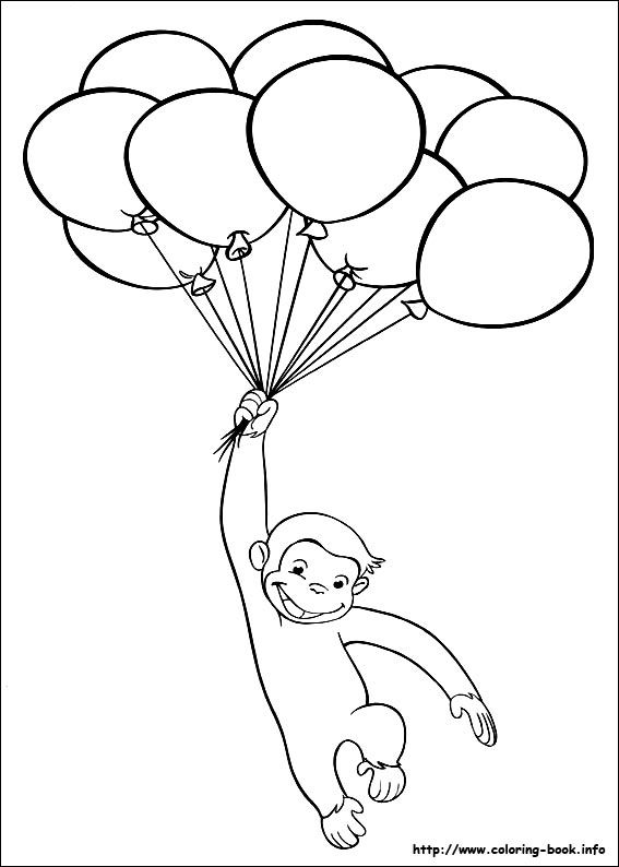 Curious George Coloring Pages