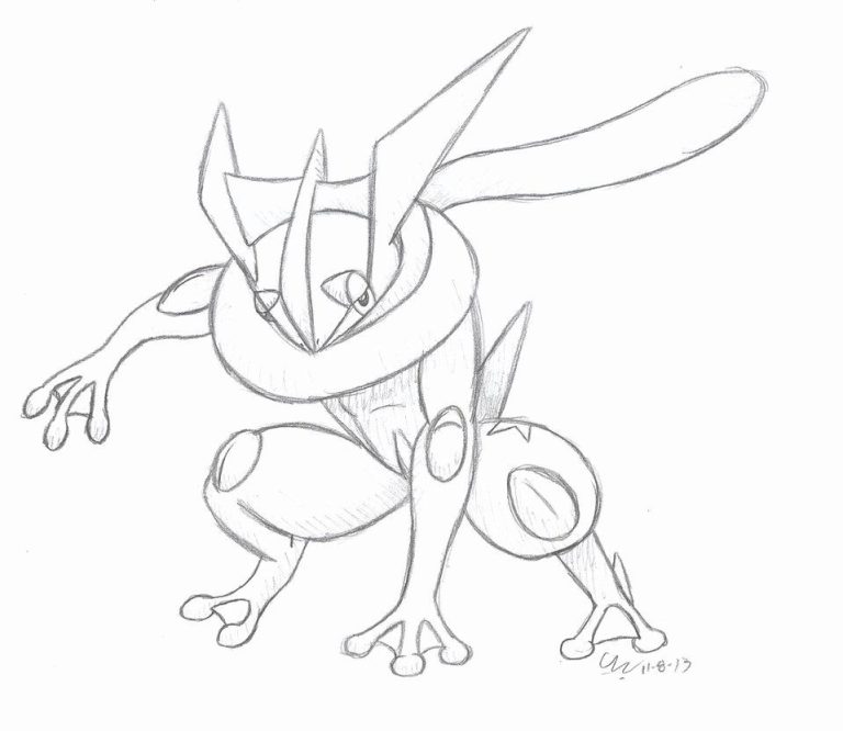 Greninja Coloring Page