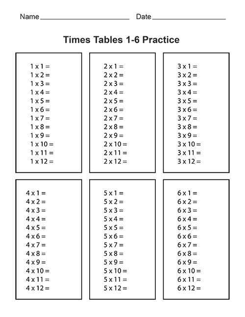 Printable Times Table